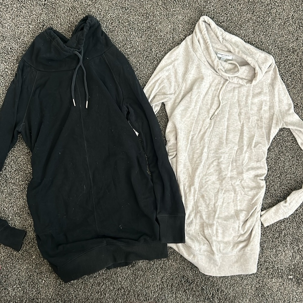 Two cowl neck maternity tops